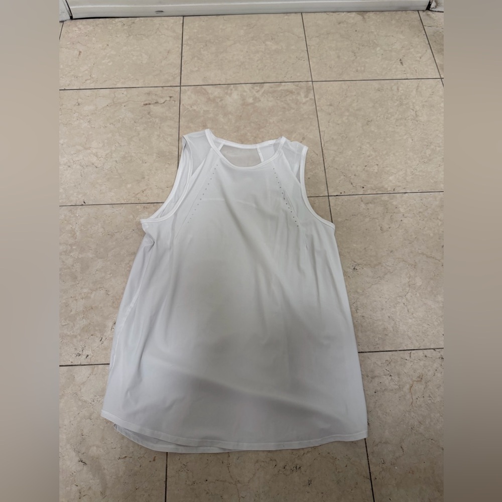 Lululemon Athletica Sheer White Tennis Tank Top - Picture 4 of 10